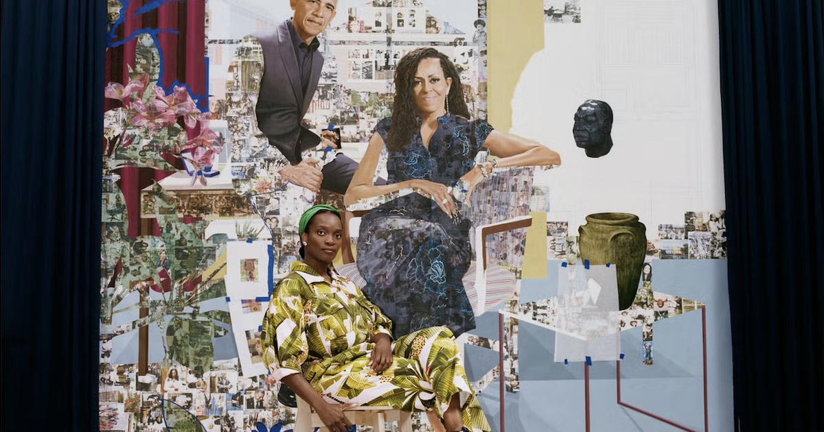 Inside the first official portrait of the Obamas by Njideka Akunyili ...