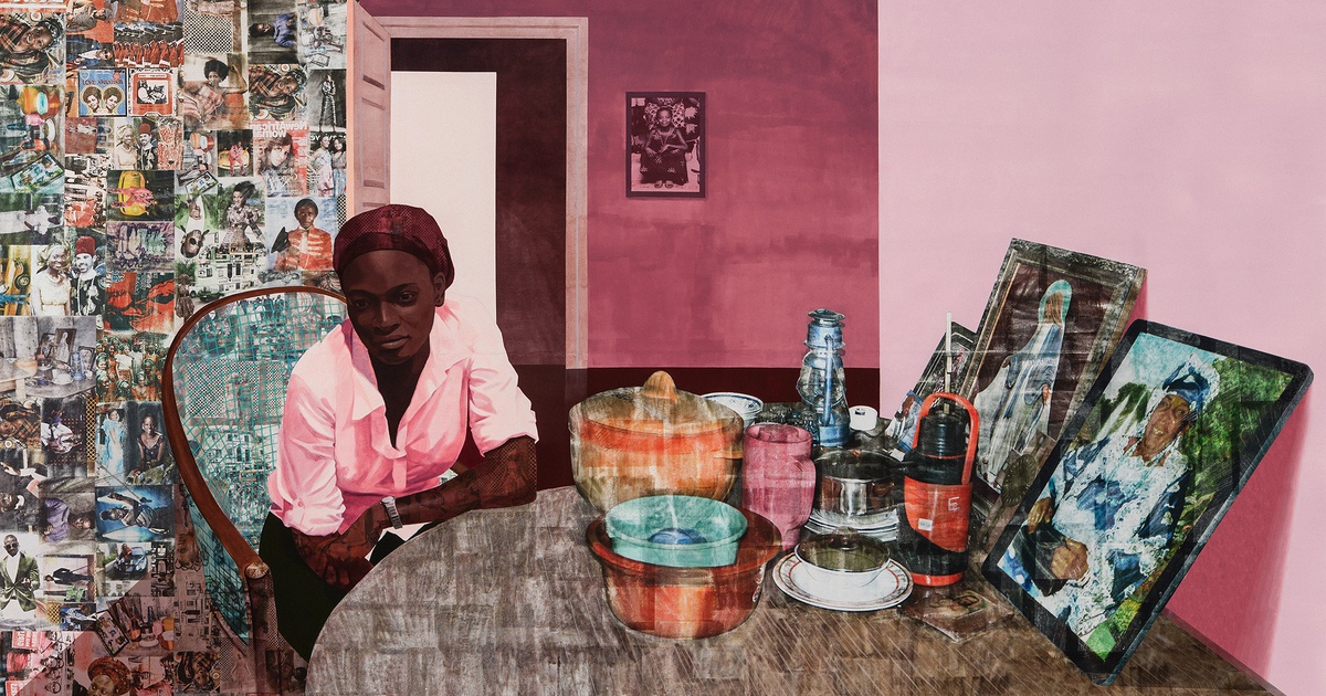 Njideka Akunyili Crosby: Predecessors at Tang Museum | Victoria Miro